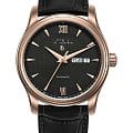 L'Duchen L'Duchen Tradition D 253.41.21  D 253.41.21 механические мужские часы черный циферблат, браслет кожаный — вид спереди